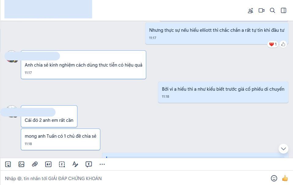 phản hồi của học trò chứng khoán 1