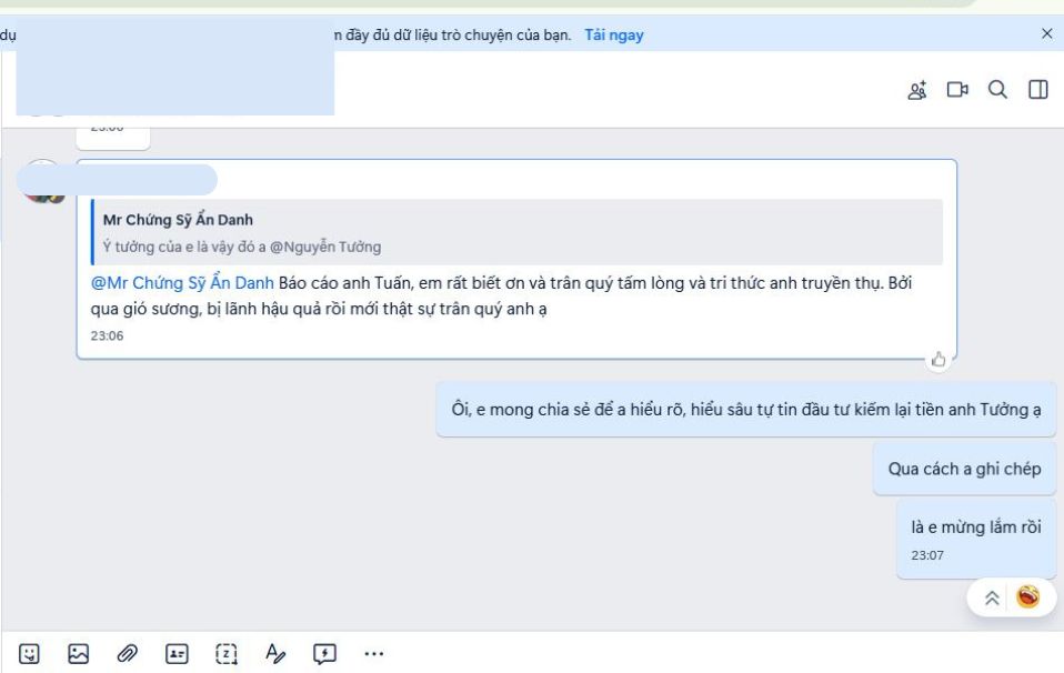 Phản hồi của học trò chứng khoán 4